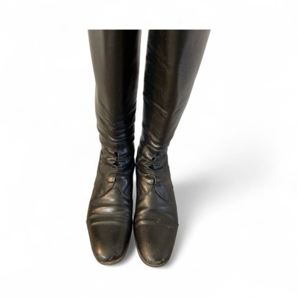 V2- F.lli Fabbri Women’s Size 7 (38) Black Equestrian Riding Boots - Picture 4 of 5